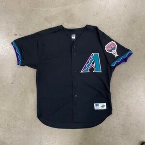 Vintage MLB Arizona Diamondbacks Russell Athletic Black Jersey Cannady Size XL